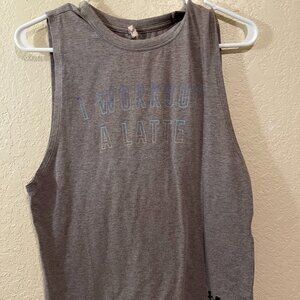 NWOT Women's Under Armour "I Workout A Latte" Workout Tank Top
